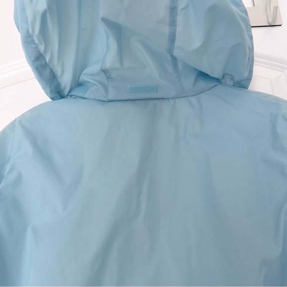 NWT! Columbia Light Blue Hooded Waterproof Jacket Zip Pockets Packable Travel XS - Picture 4 of 7